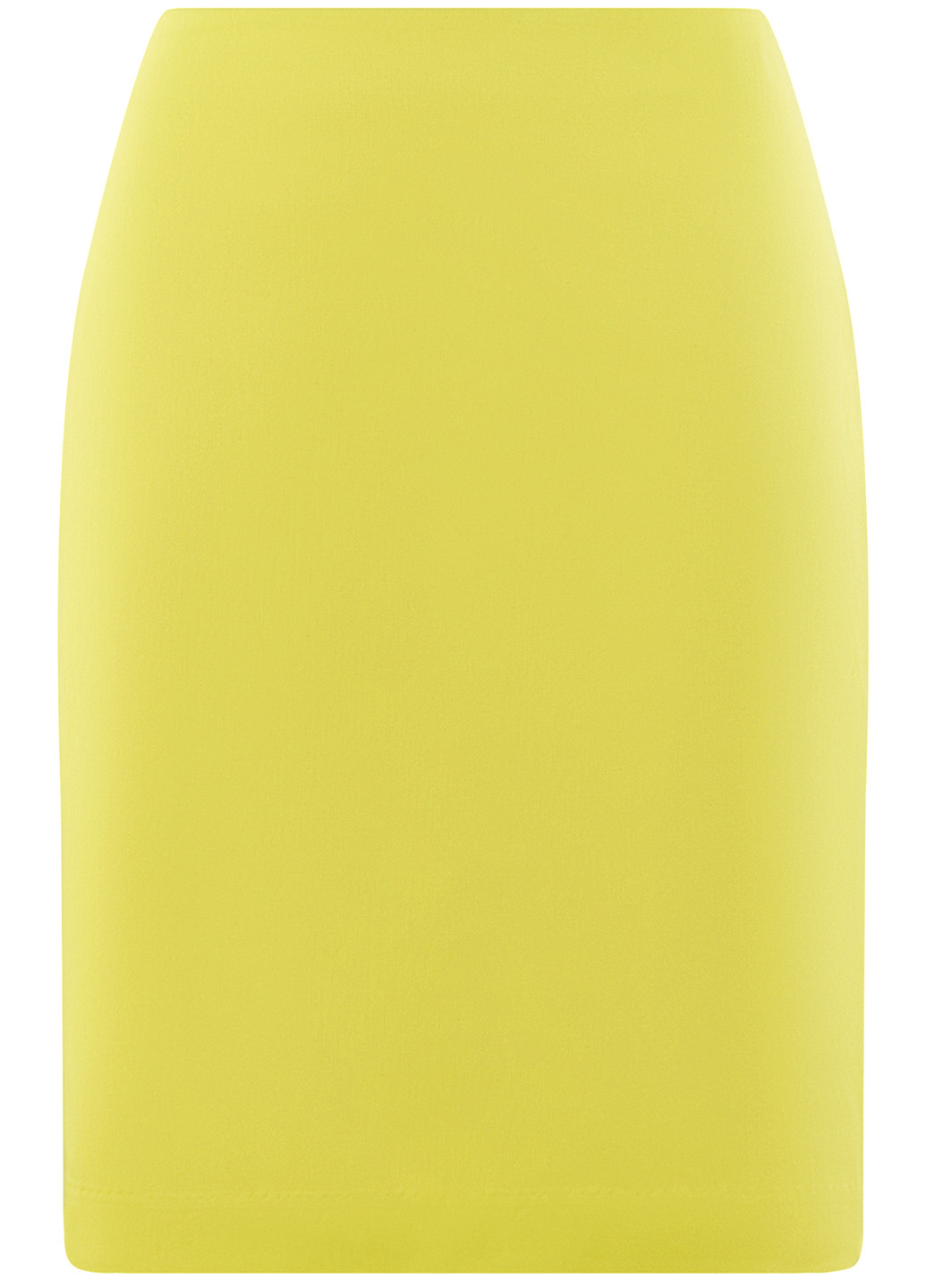 Желтая кэжуал однотонная юбка Oodji мини