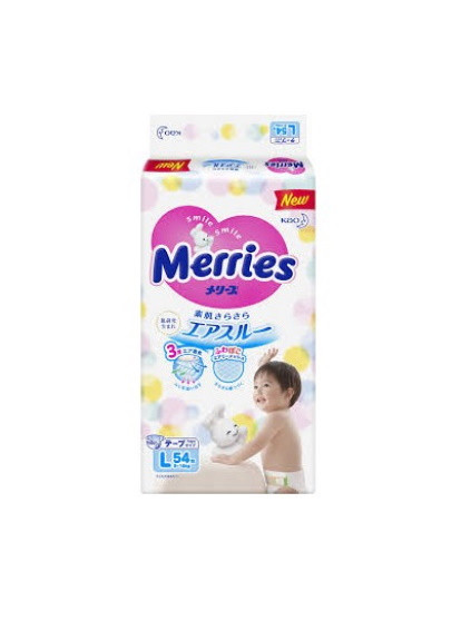 Підгузки для дітей L 9-14 кг Merries (213326133)