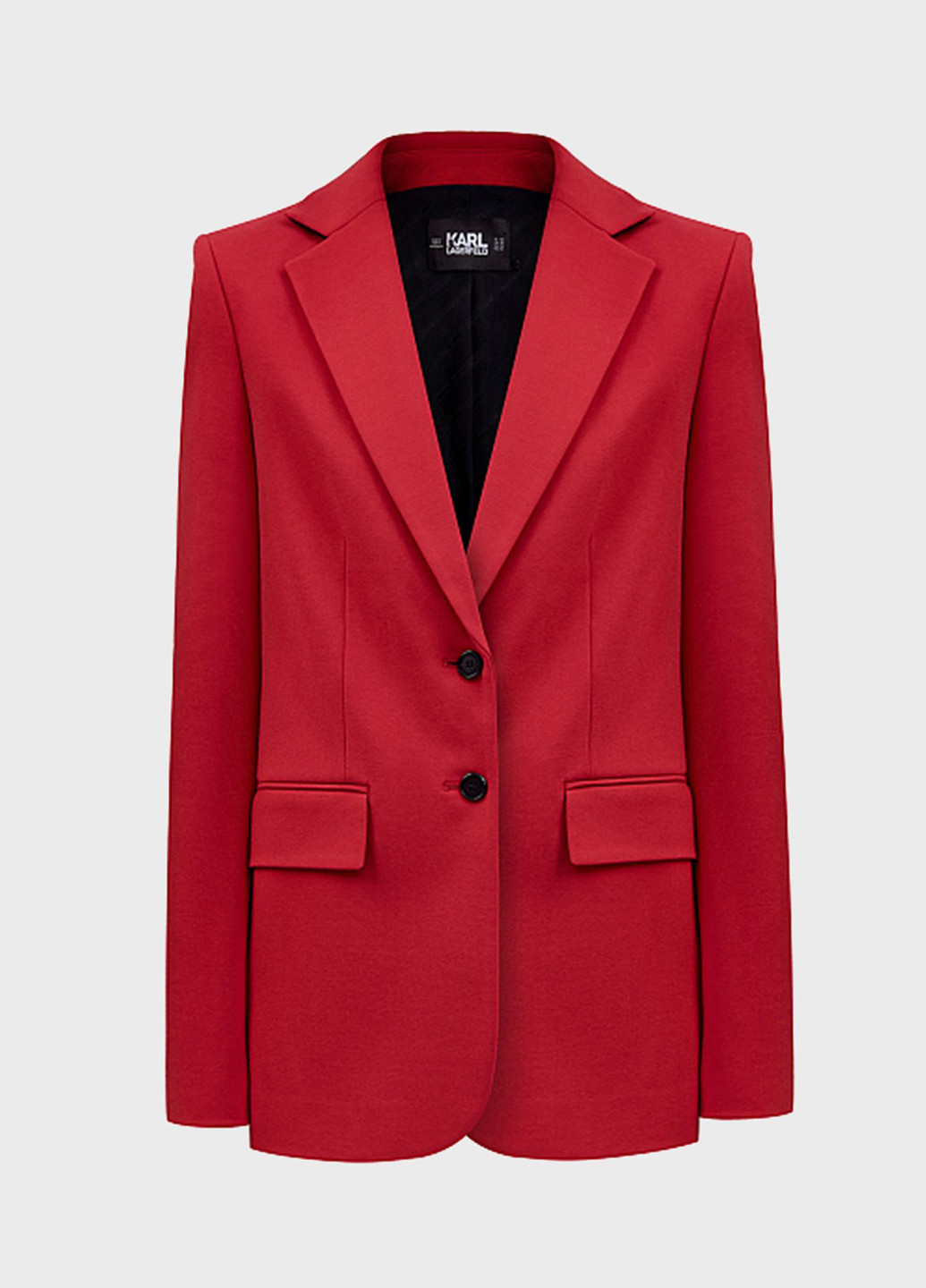 Красный женский жакет Karl Lagerfeld однотонный - летний
