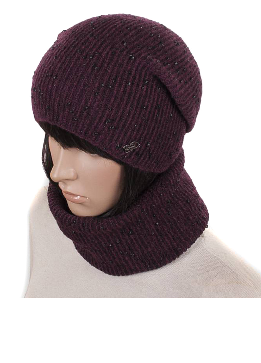 Бордовый зимний комплект (шапка, шарф-снуд) Atrics