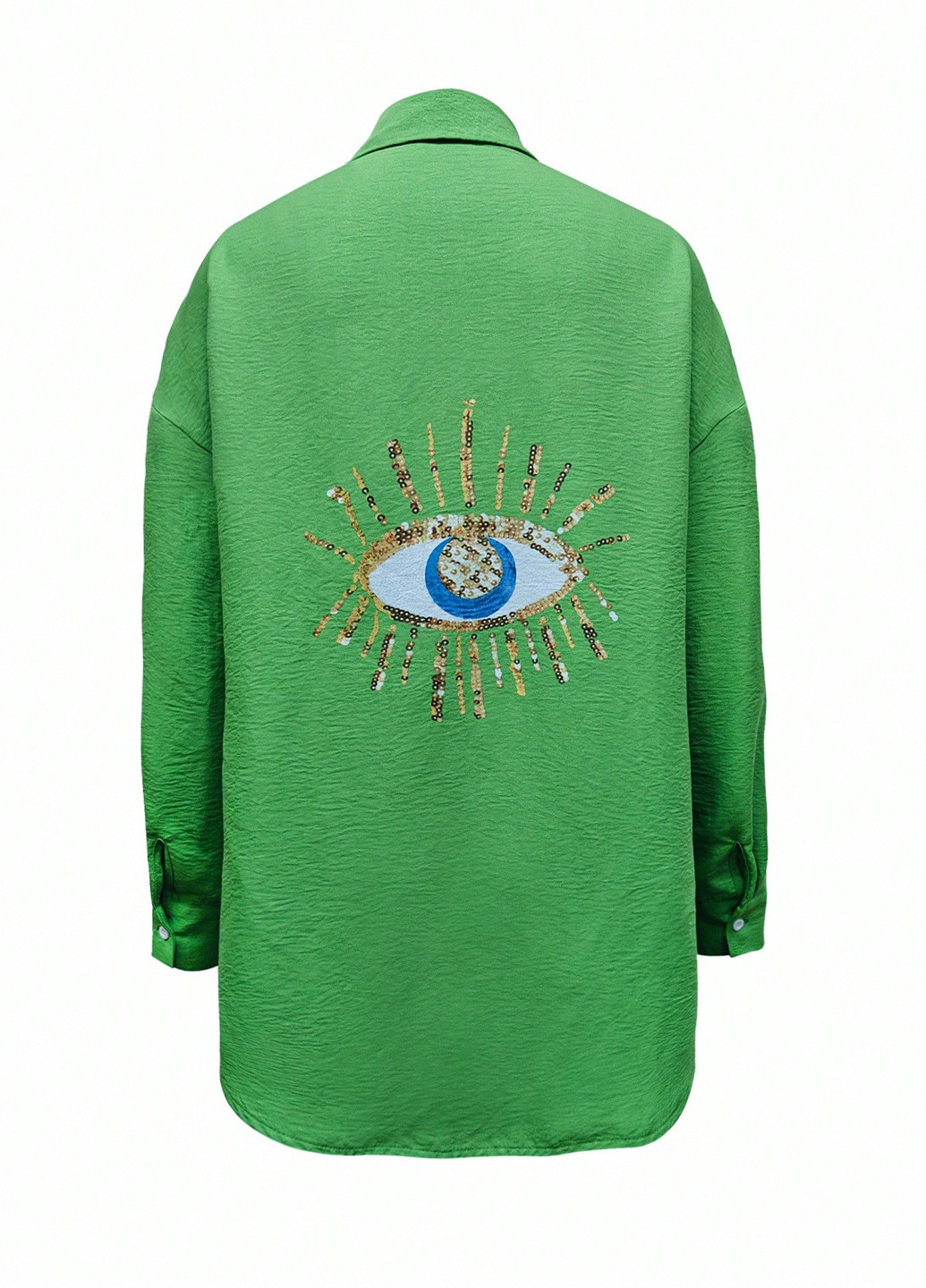 Зеленая кэжуал рубашка с рисунком SHEIN