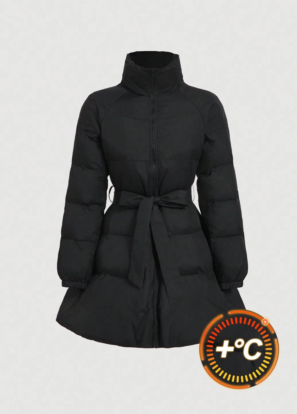 Черная зимняя куртка SHEIN