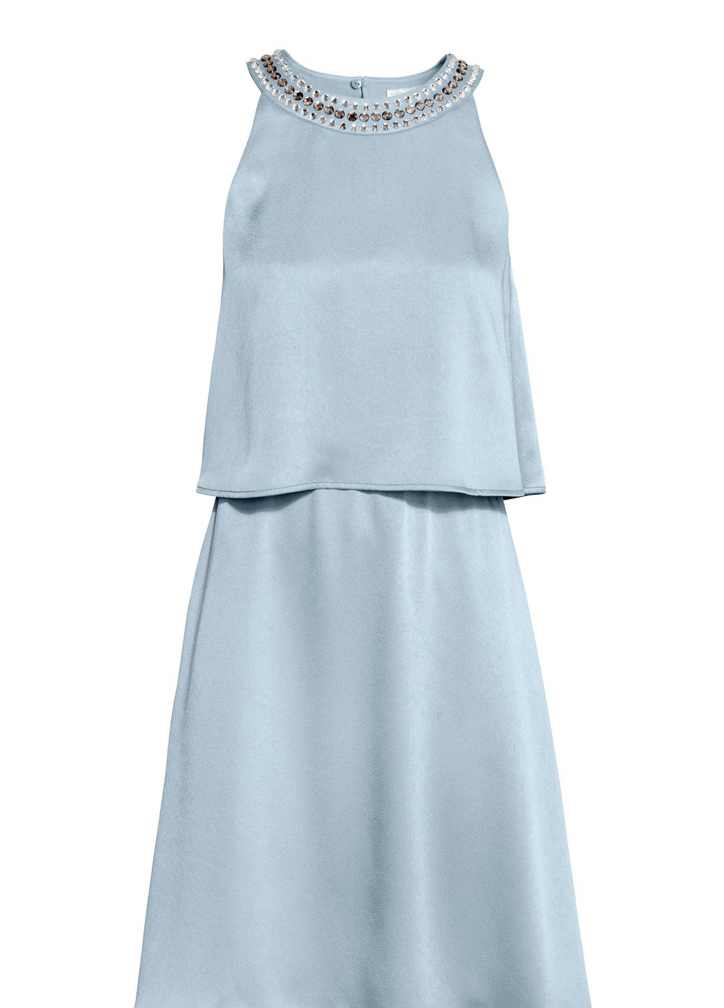 Голубое кэжуал платье для кормящих H&M однотонное