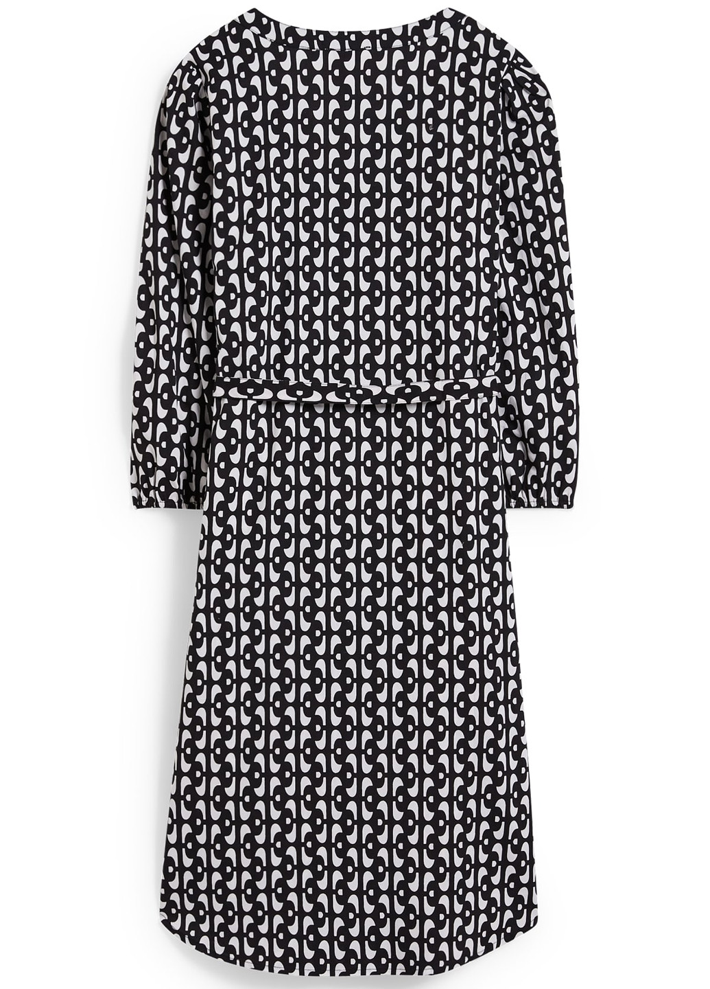Чорно-білий кежуал сукня для вагітних сорочка C&A з геометричним візерунком