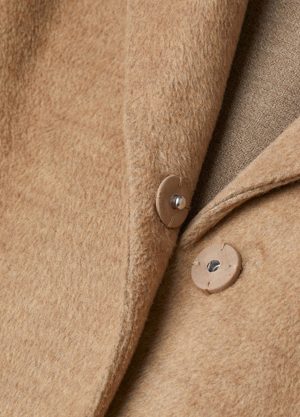 Бежевое демисезонное Пальто однобортное H&M