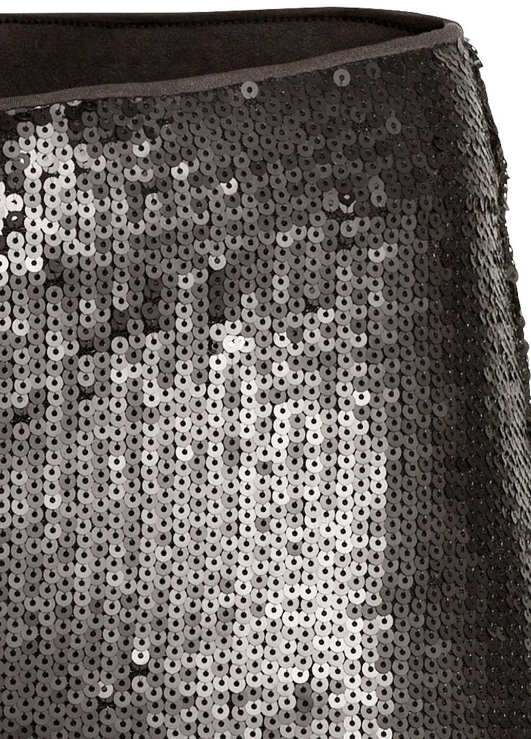 Черные демисезонные леггинсы из расшитой пайетками ткани H&M