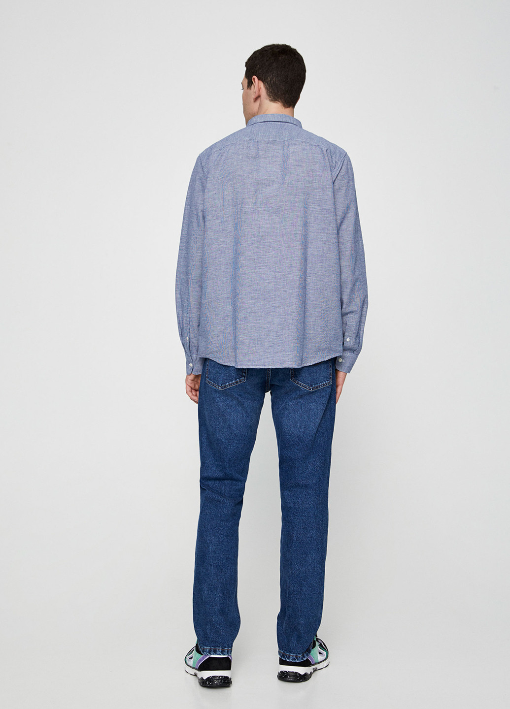 Синяя кэжуал рубашка в клетку Pull&Bear