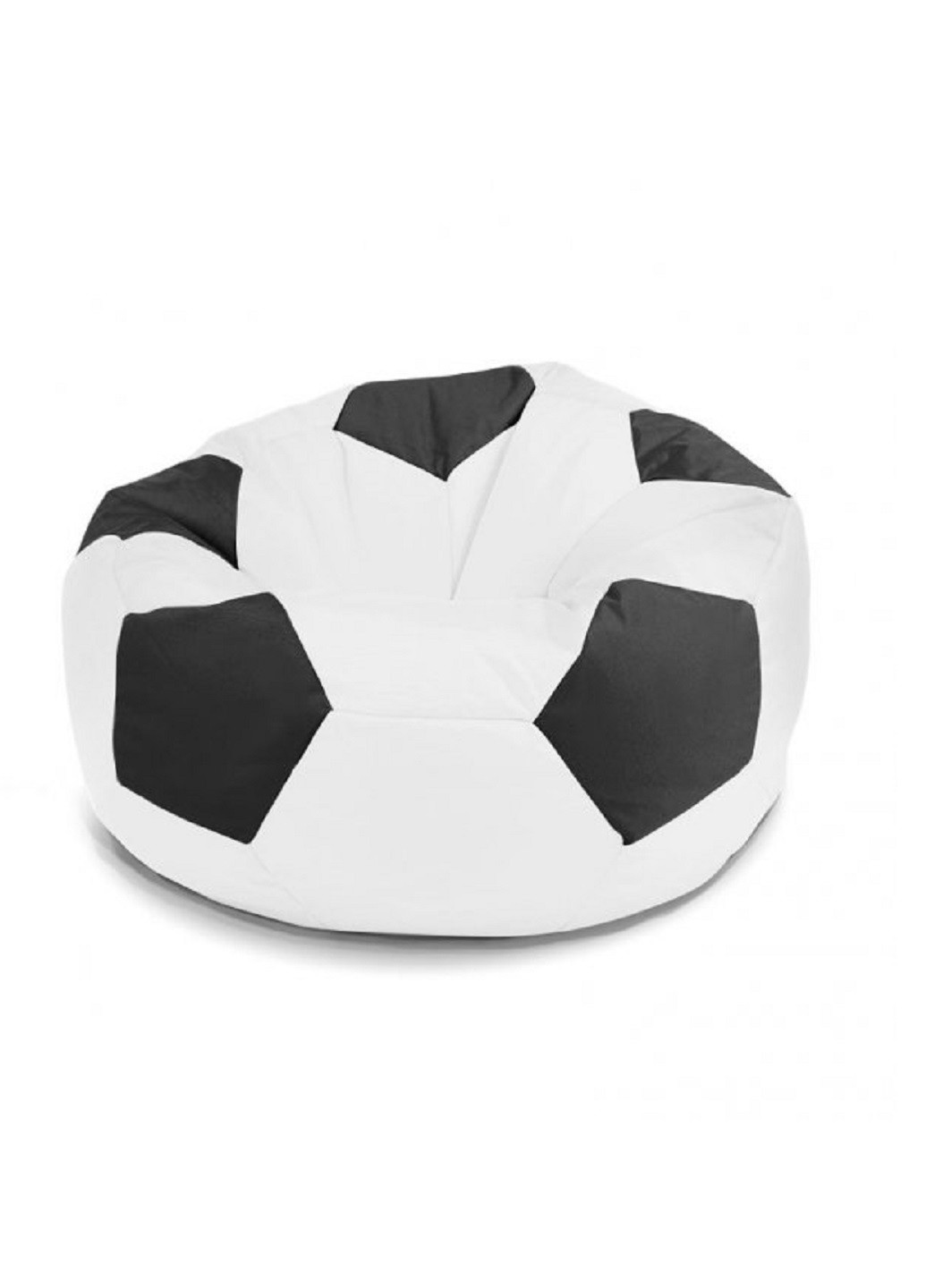 Безкаркасне крісло мішок футбольний м'яч 70х70 см (31221-Нов) Білий з чорним Francesco Marconi (251109425)