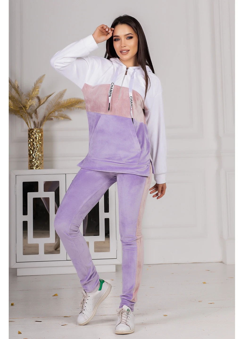 Спортивний костюм 221-2 M Ліловий N.N.C.Fashion (223458366)