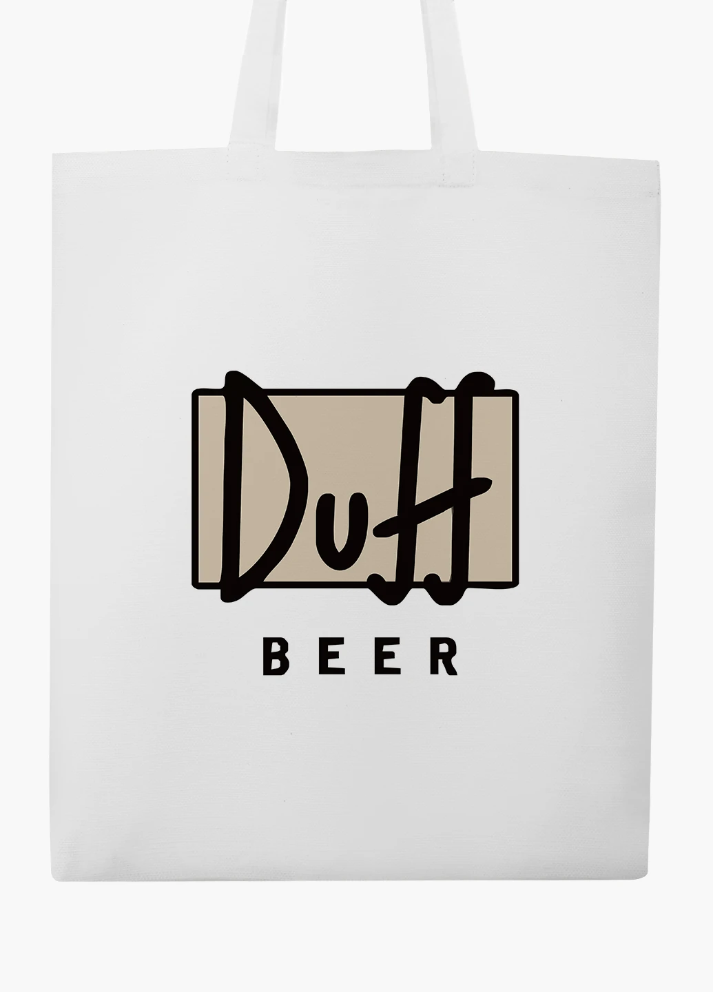 Еко сумка шоппер біла Сімпсони Дафф (The Simpsons Duff Beer) (9227-1995-WT2) Еко сумка шоппер біла 41*35 см MobiPrint (219123949)