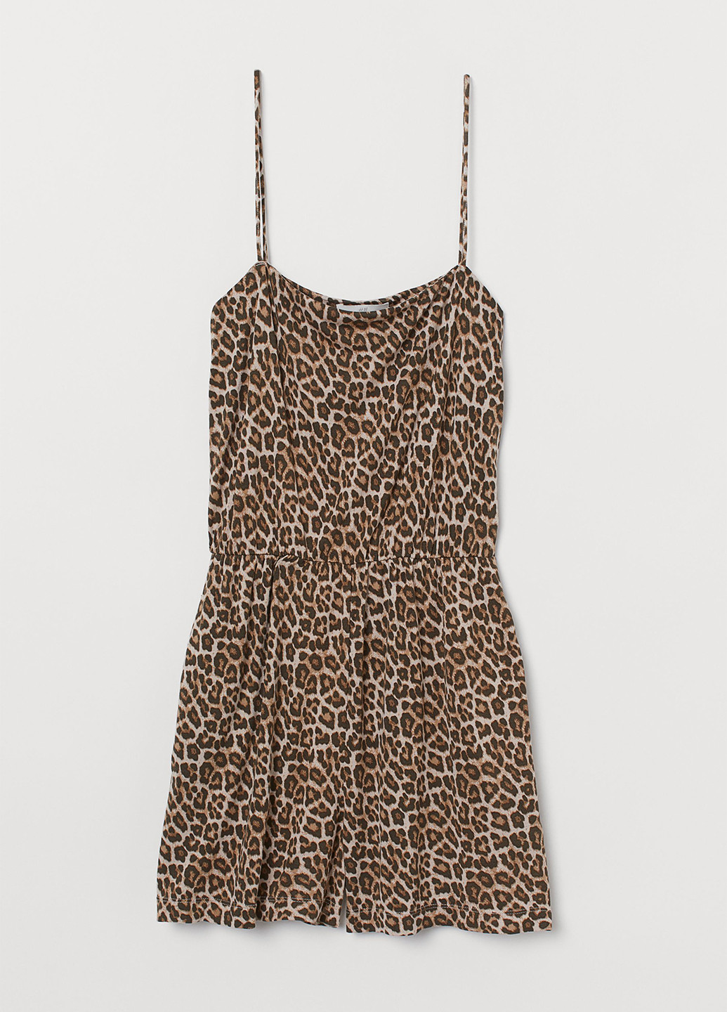 Комбинезон H&M комбинезон-шорты леопардовый коричневый кэжуал вискоза