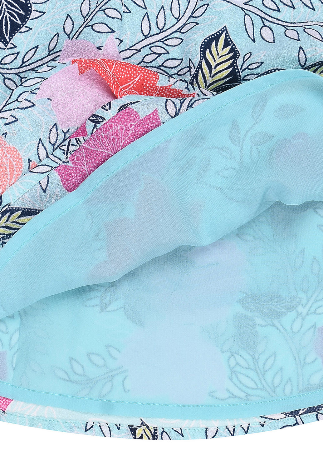 Голубая кэжуал цветочной расцветки юбка S.Oliver клешированная