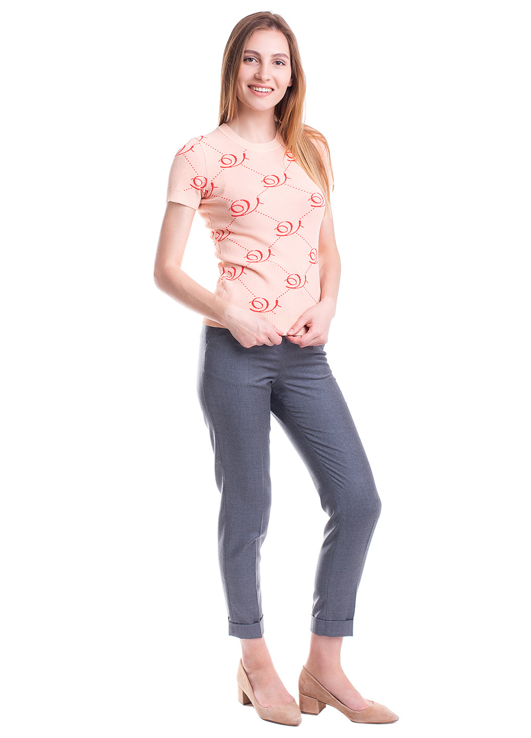 Персикова літня футболка Viviami