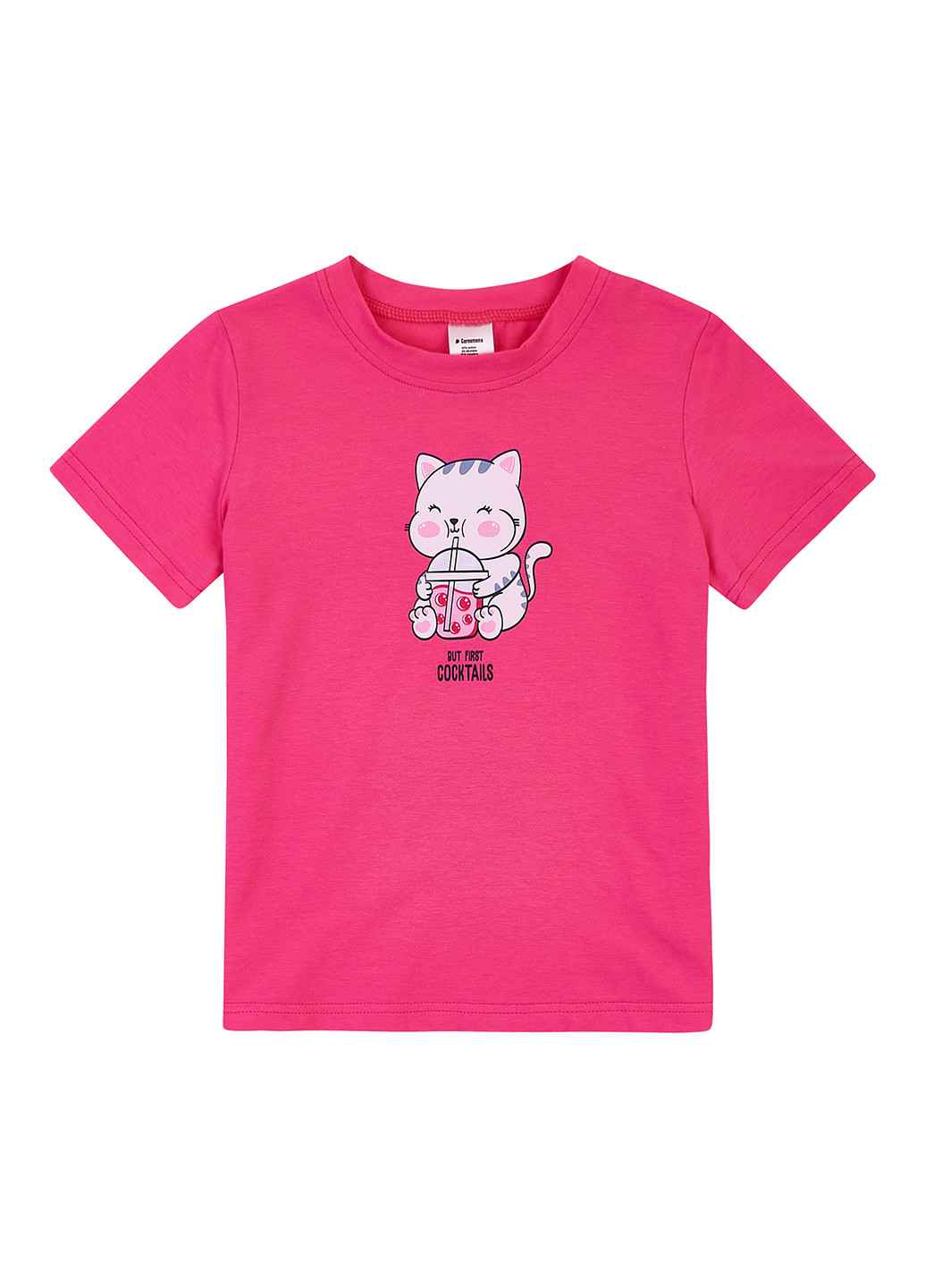 Розовая летняя футболка Garnamama