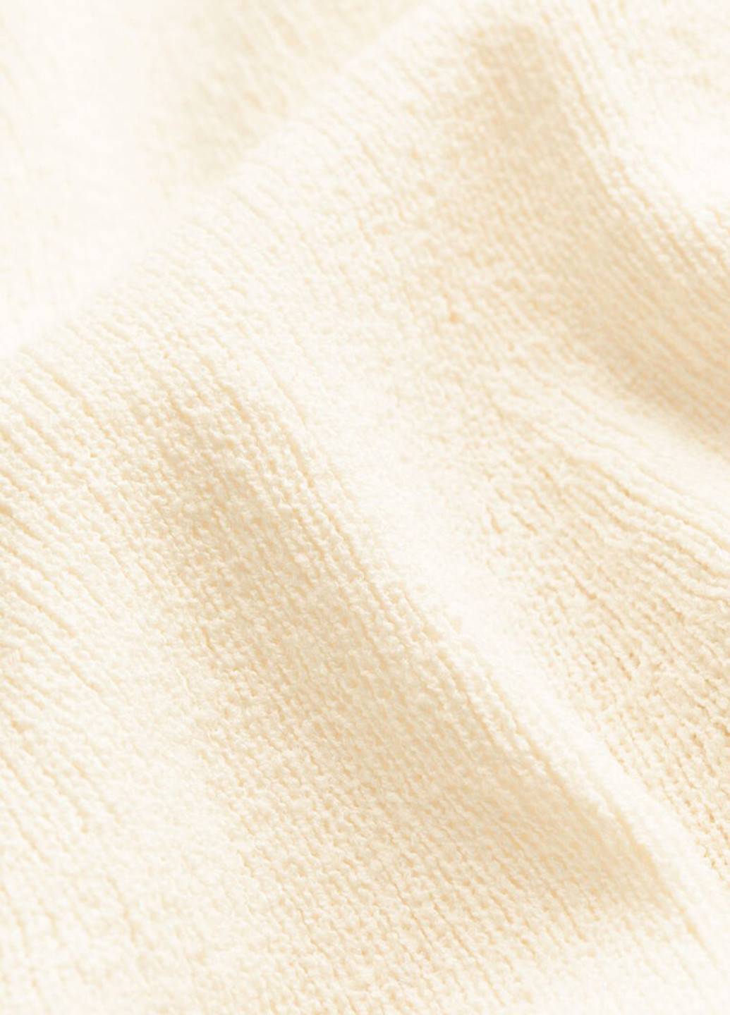 Молочная однотонная юбка вязаная H&M