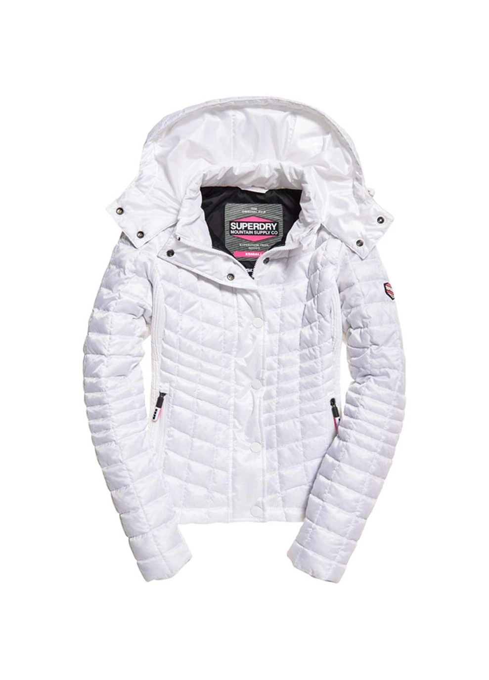 Белая демисезонная куртка Superdry