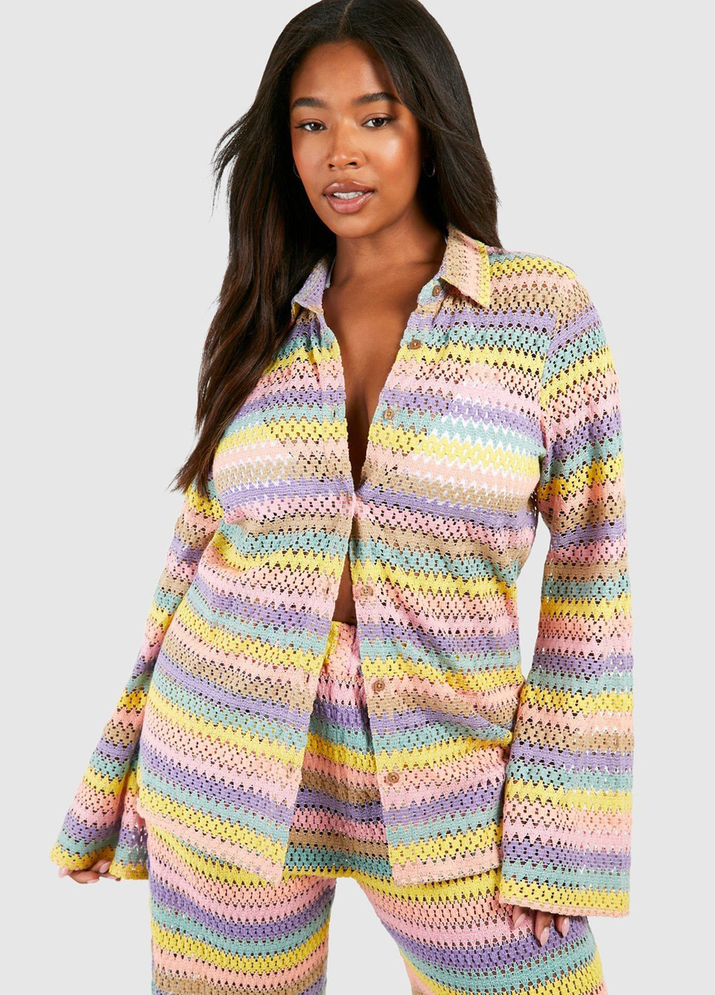 Цветная кэжуал рубашка однотонная Boohoo