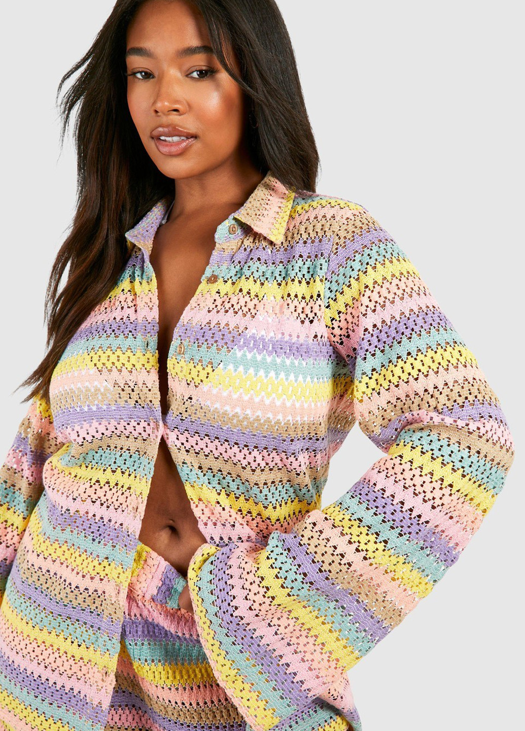 Цветная кэжуал рубашка однотонная Boohoo