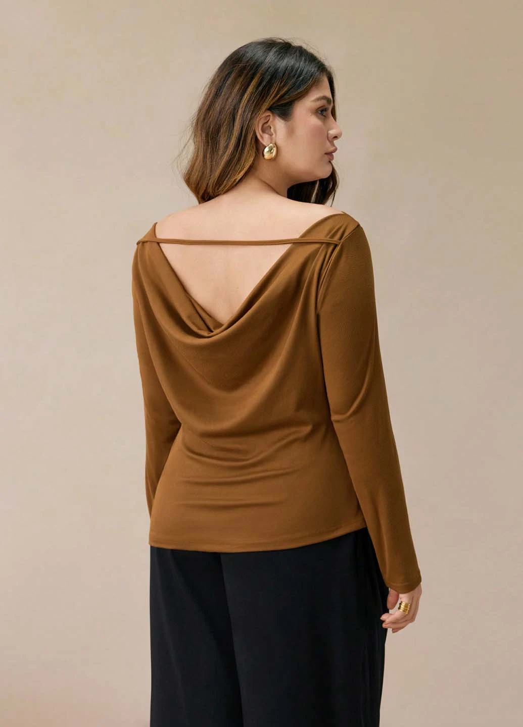 Коричнева блуза SHEIN