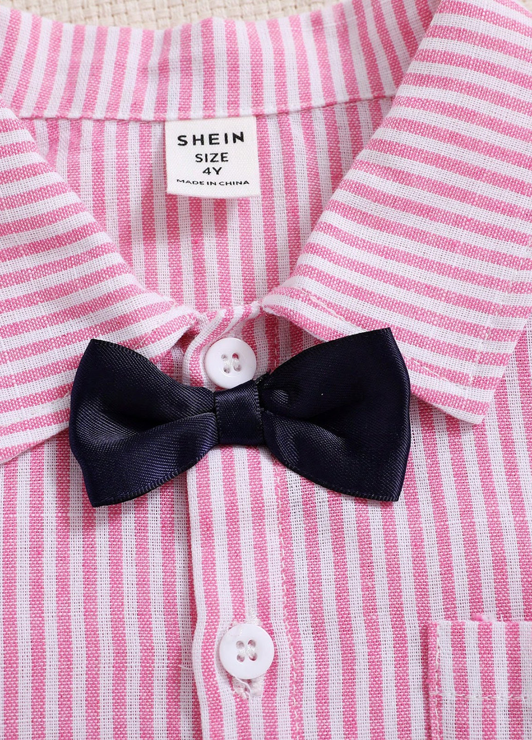 Комбінований демісезонний костюм (сорочка, метелик, штани, підтяжки) з сорочкою, брючний SHEIN