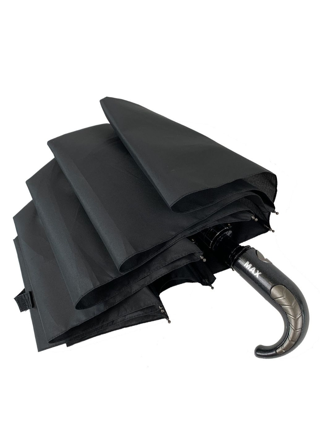 Чорна чоловічий складний парасолька-напівавтомат 99 см Max (195705631)