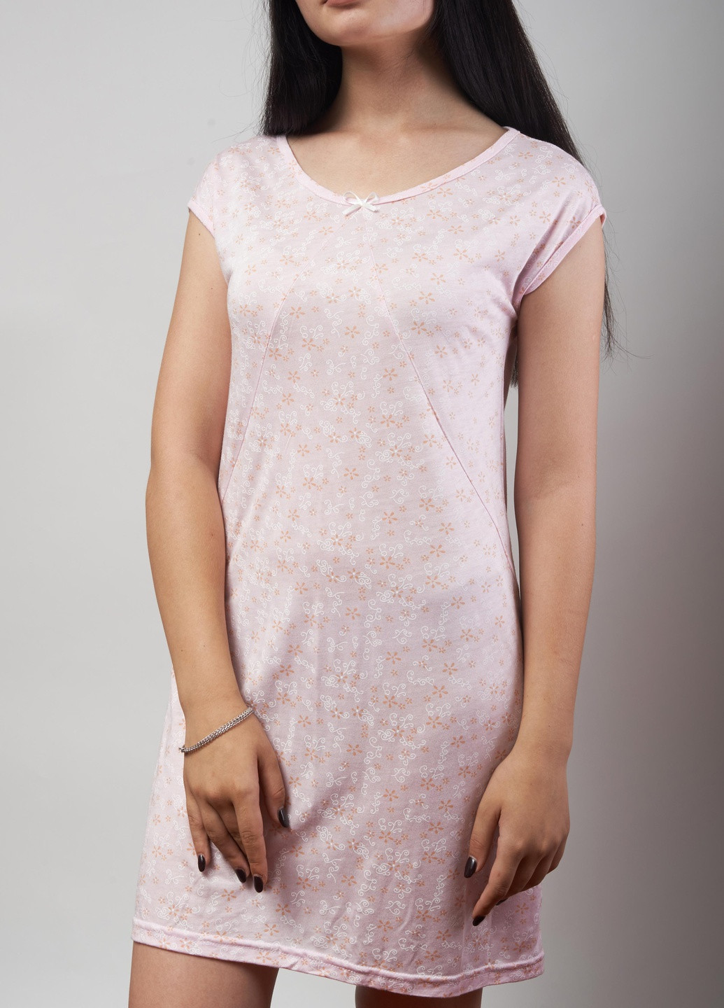 Нічна сорочка жіноча M рожевий 020-12 Lanett (254455762)