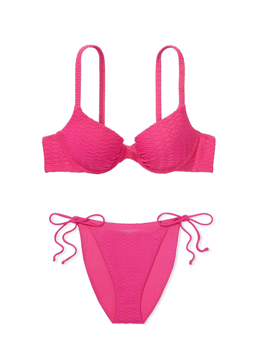 Розовый летний купальник (лиф, трусики) раздельный Victoria's Secret