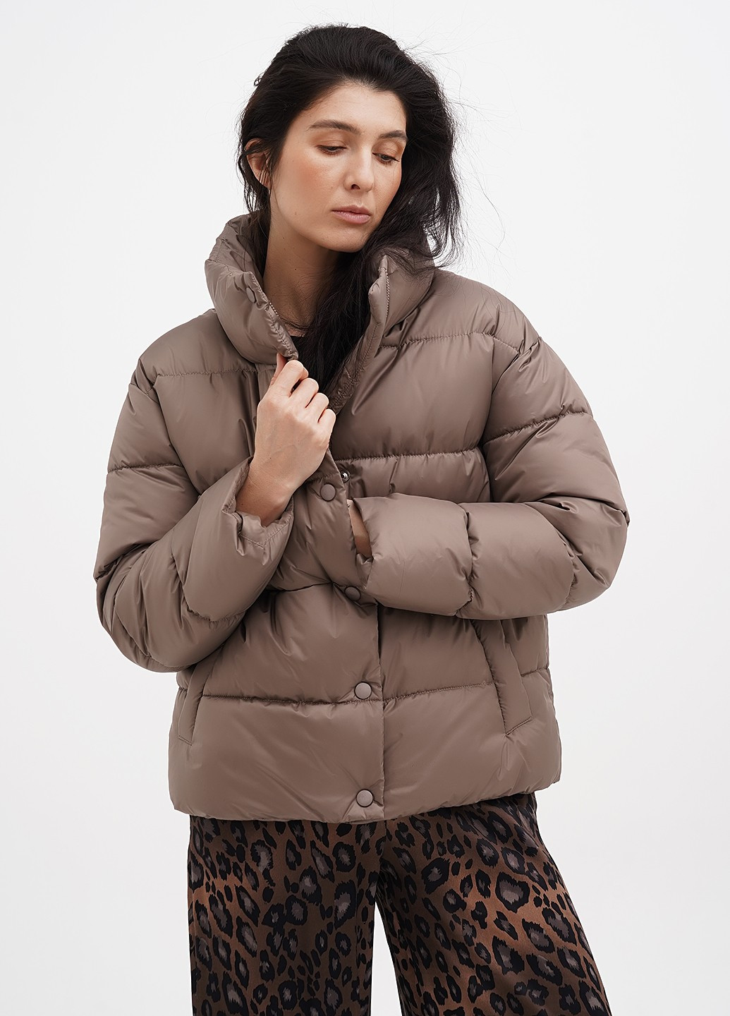 Коричнева демісезонна куртка EQUILIBRI