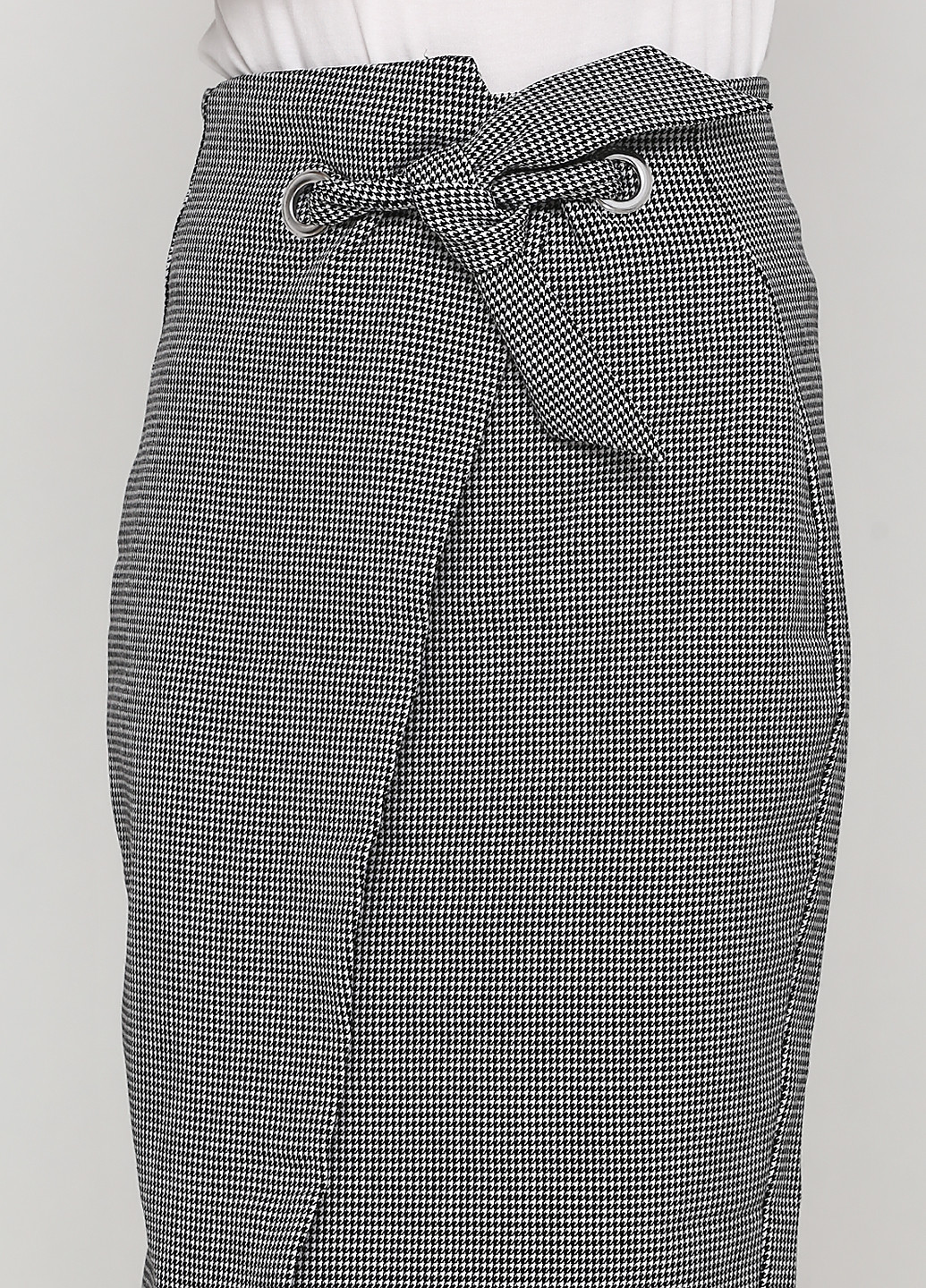 Черно-белая кэжуал с узором гусиная лапка юбка H&M карандаш