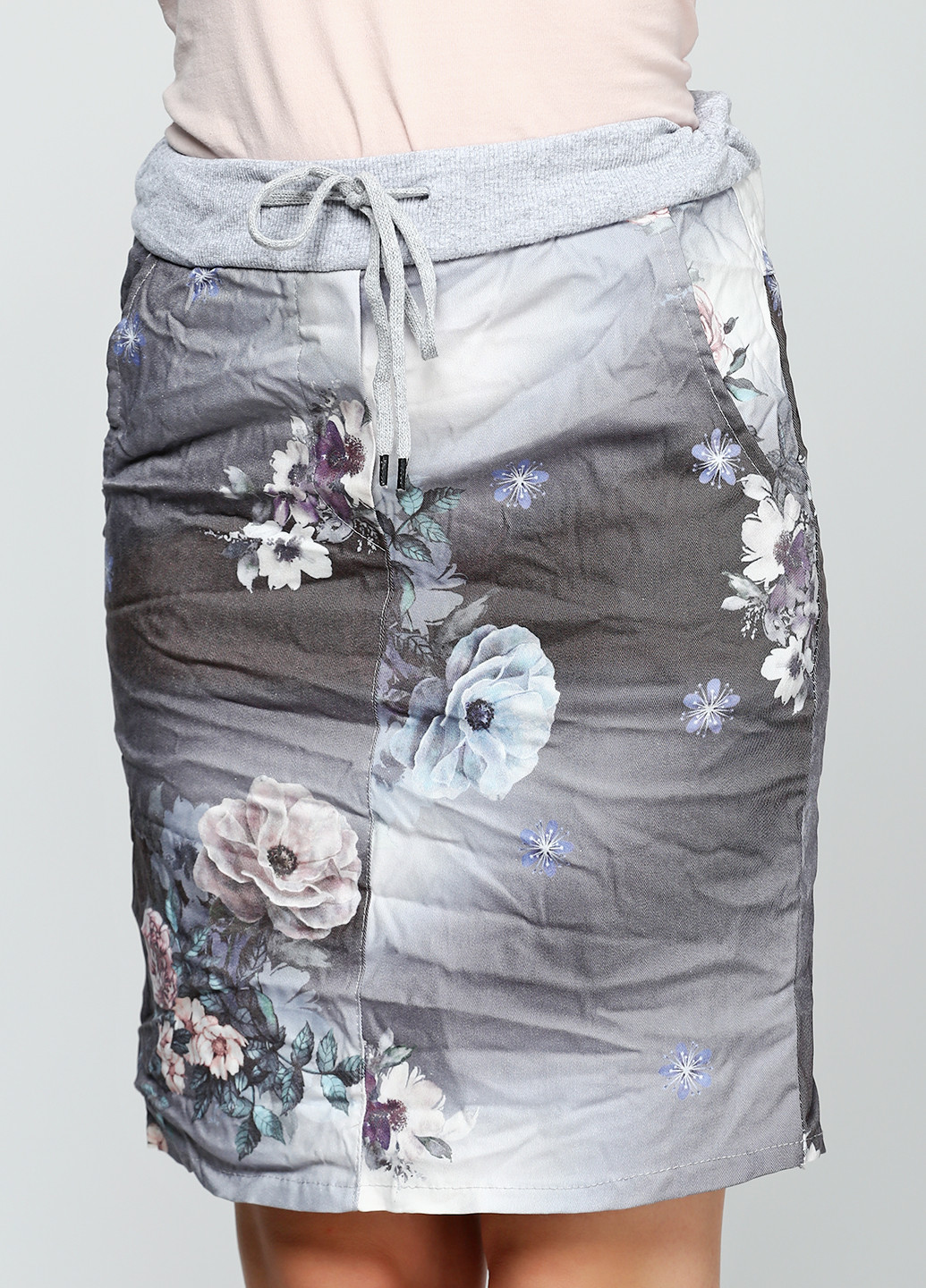 Темно-серая кэжуал юбка Moda Italia со средней талией