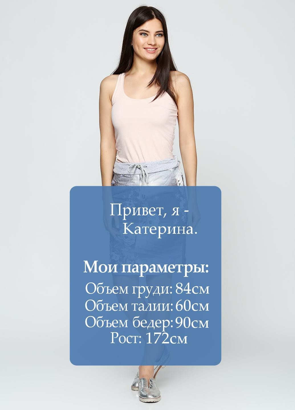 Темно-серая кэжуал юбка Moda Italia со средней талией