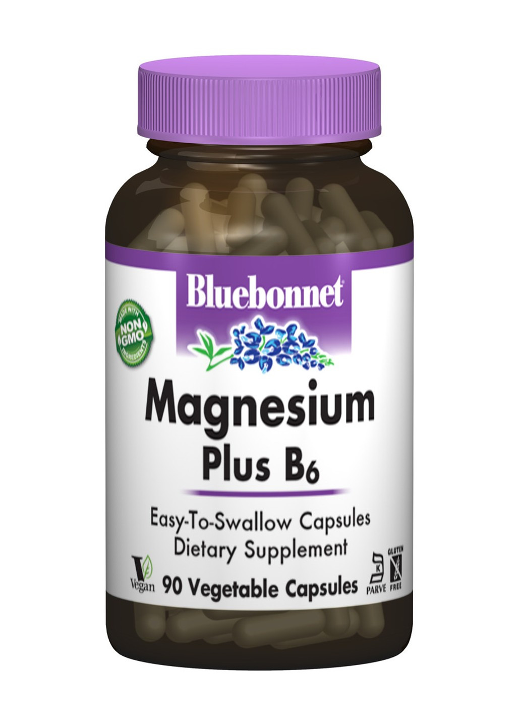 Магний + Витамин В6,, 90 гелевых капсул Bluebonnet Nutrition (255410654)