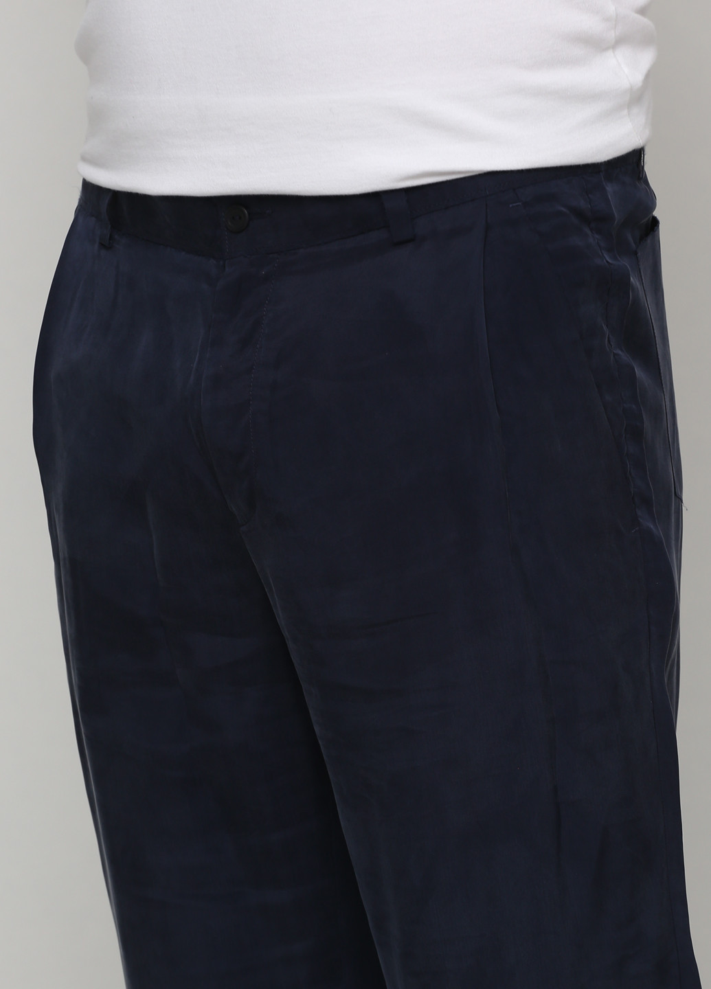 Темно-синие кэжуал демисезонные классические брюки Emporio Armani