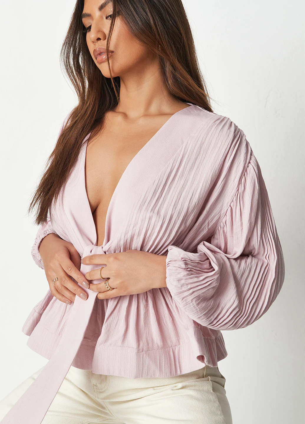Сиреневая блуза Missguided