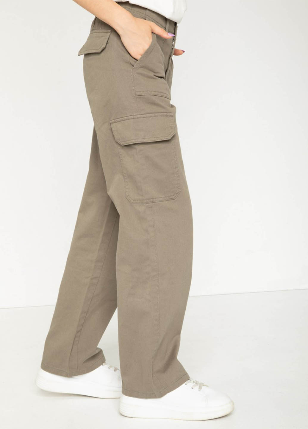 Светло-коричневые кэжуал демисезонные карго брюки Reporter Young