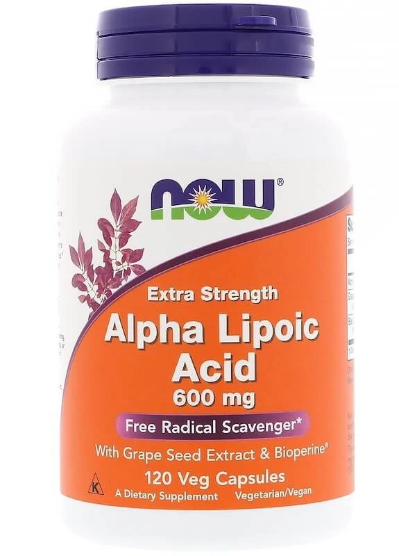 Альфа-ліпоєва кислота Extra Strength Alpha Lipoic Acid 600 mg 120 caps Now (254916618)