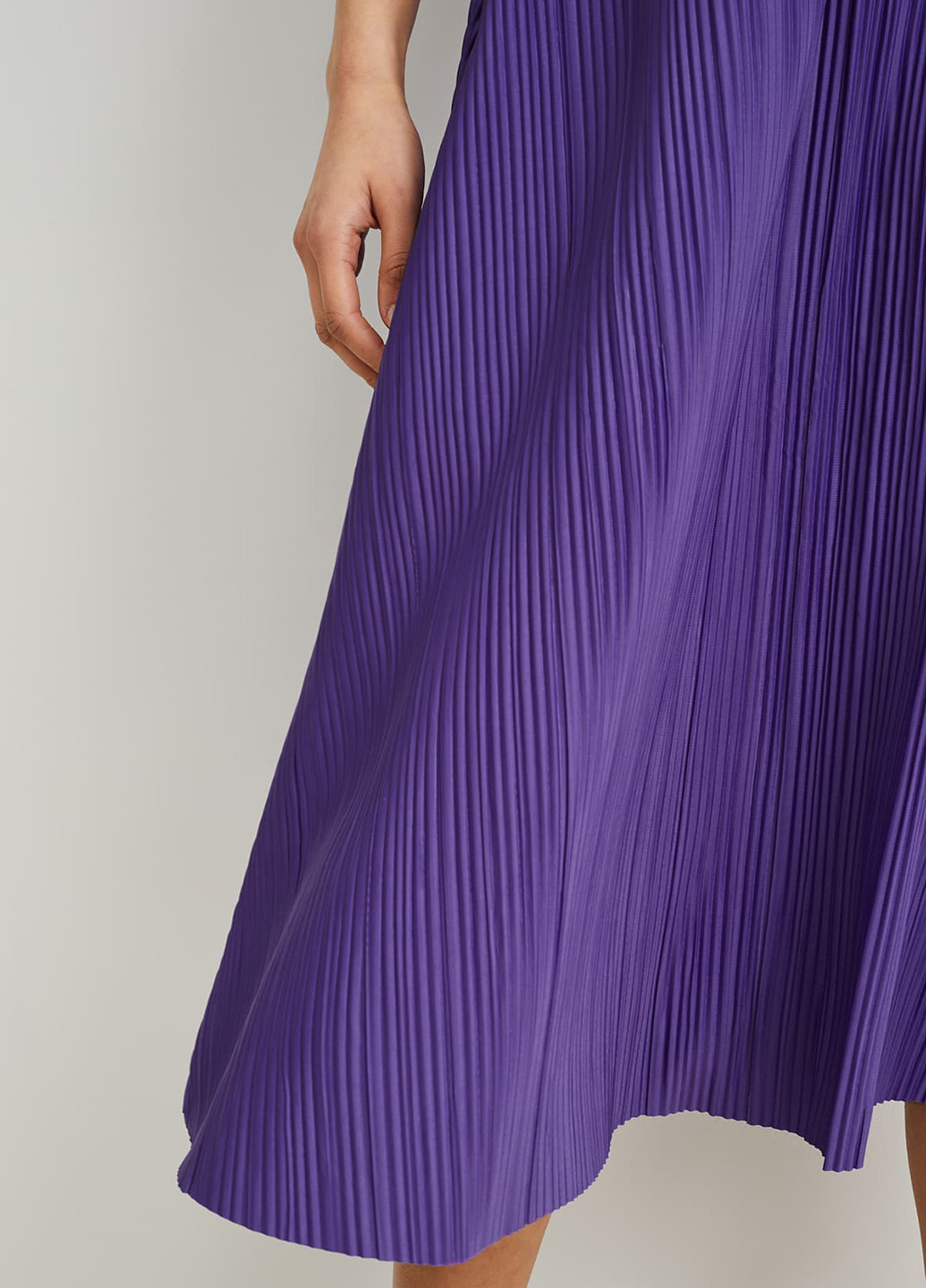 Фиолетовая кэжуал однотонная юбка C&A плиссе