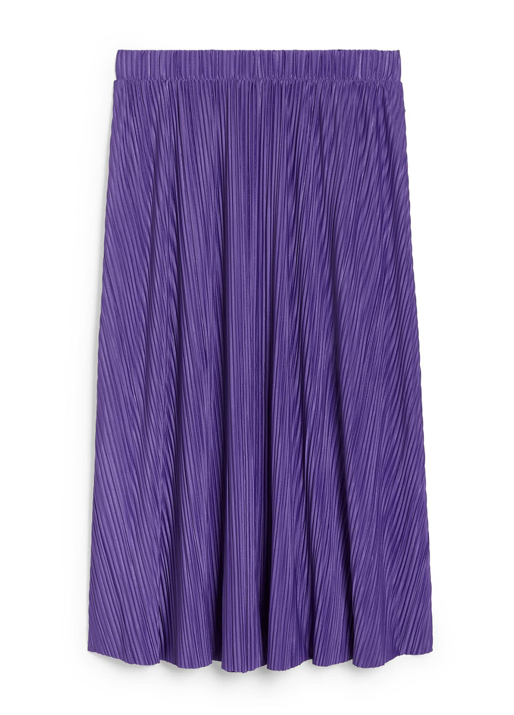 Фиолетовая кэжуал однотонная юбка C&A плиссе