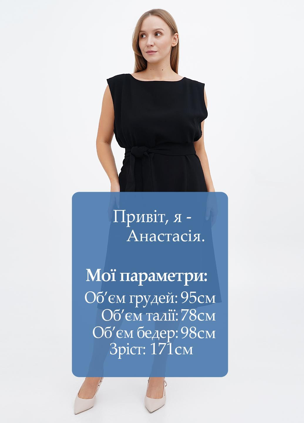 Черное кэжуал платье клеш Talbots однотонное