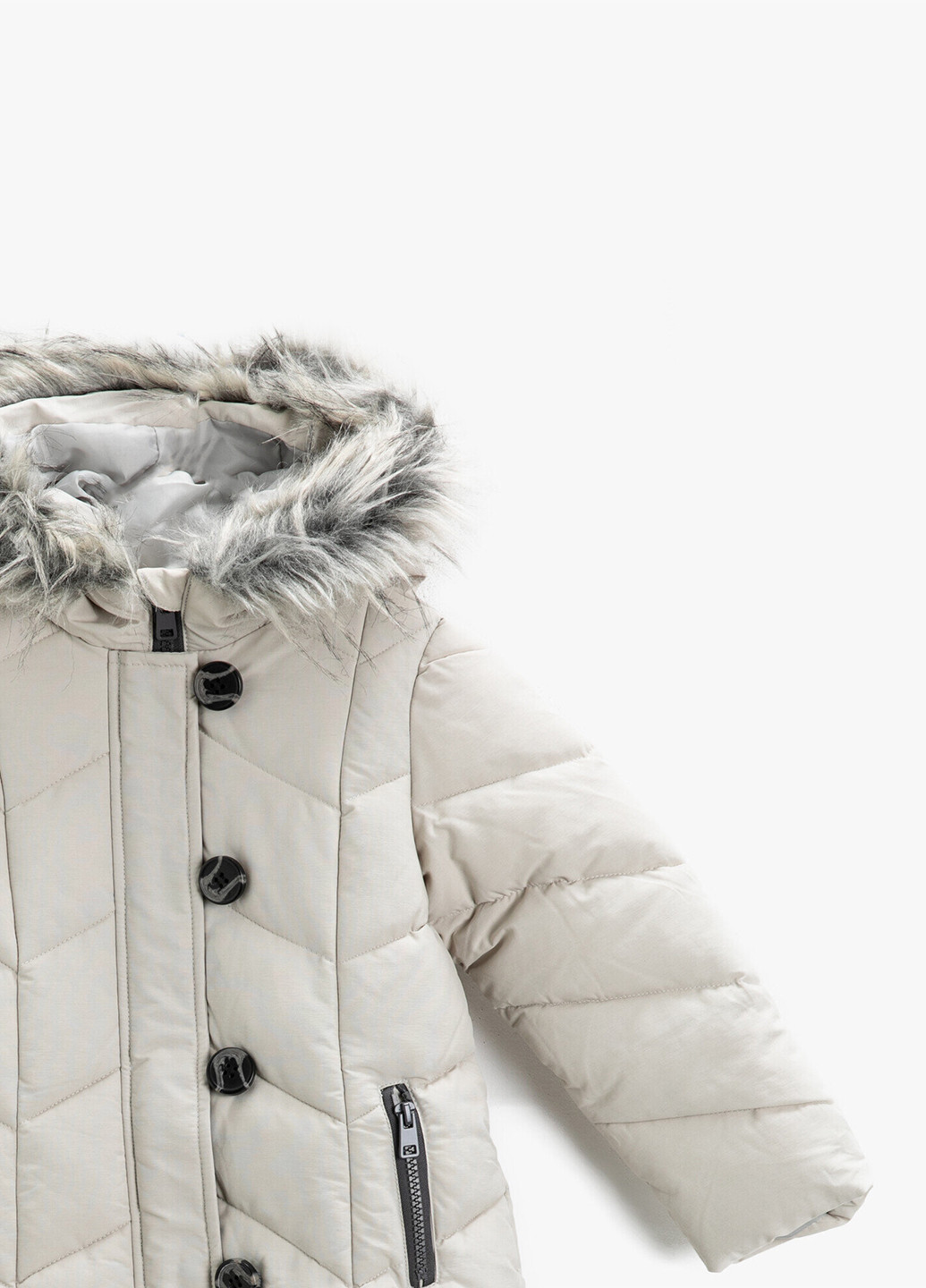 Светло-бежевая зимняя куртка KOTON