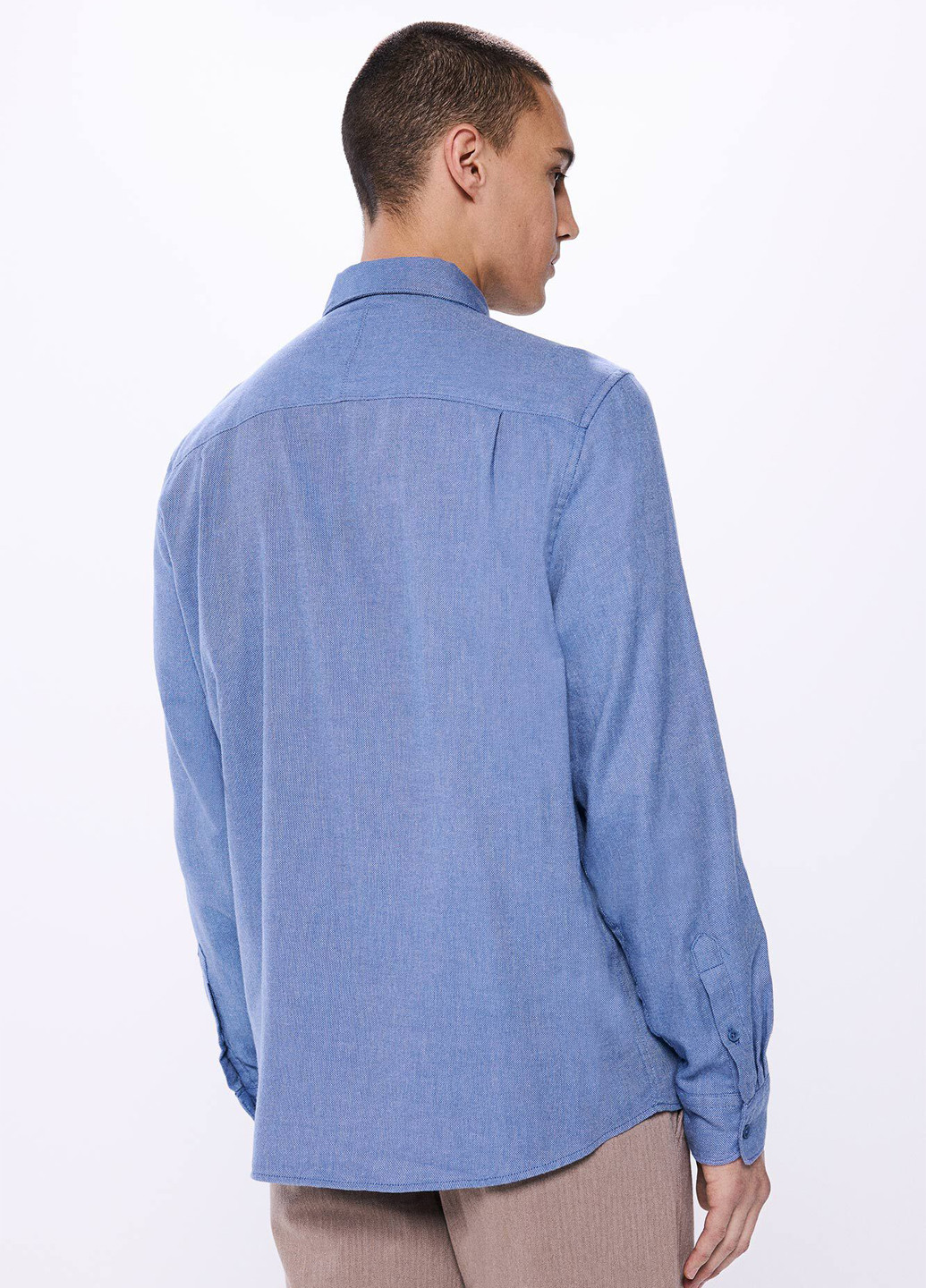 Голубой кэжуал рубашка меланж Springfield