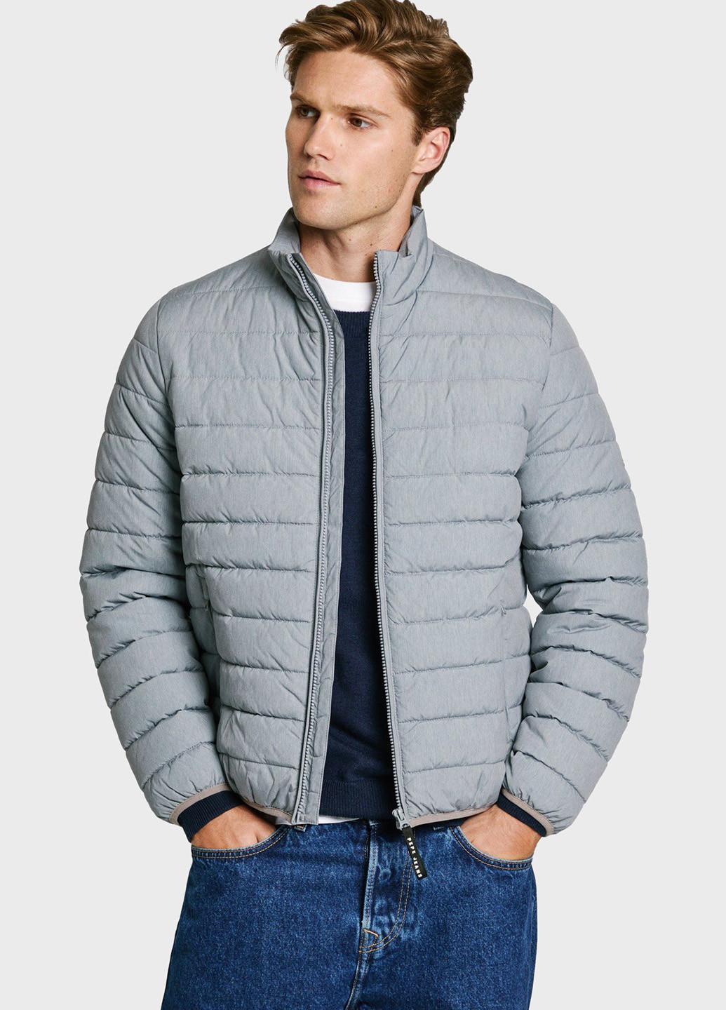 Серая демисезонная куртка Pepe Jeans