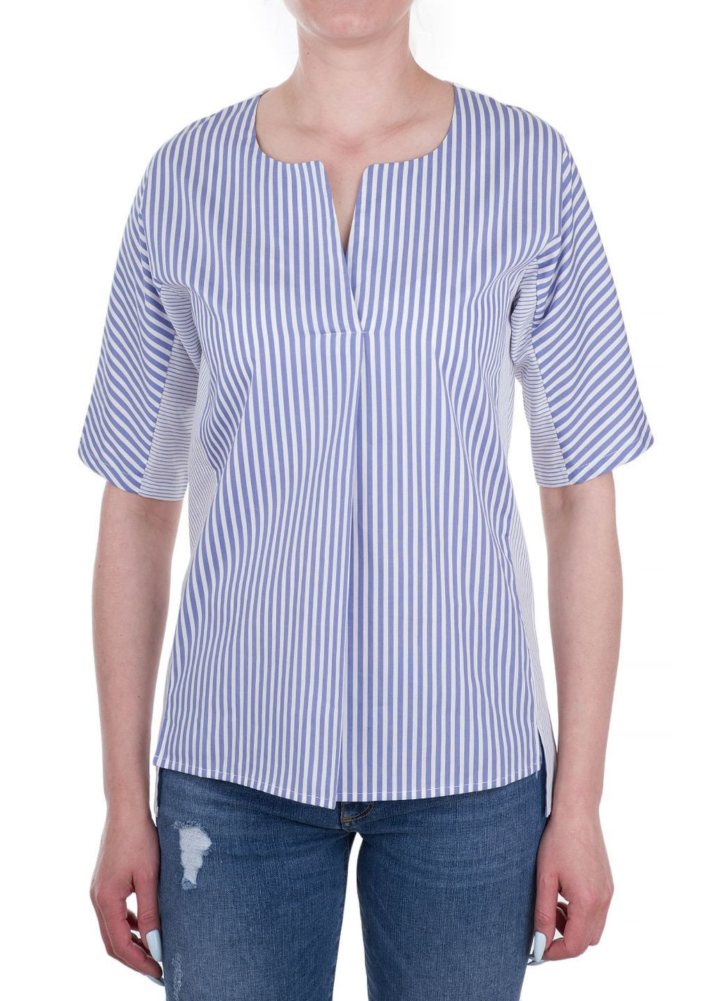 Комбинированная летняя блуза Oui
