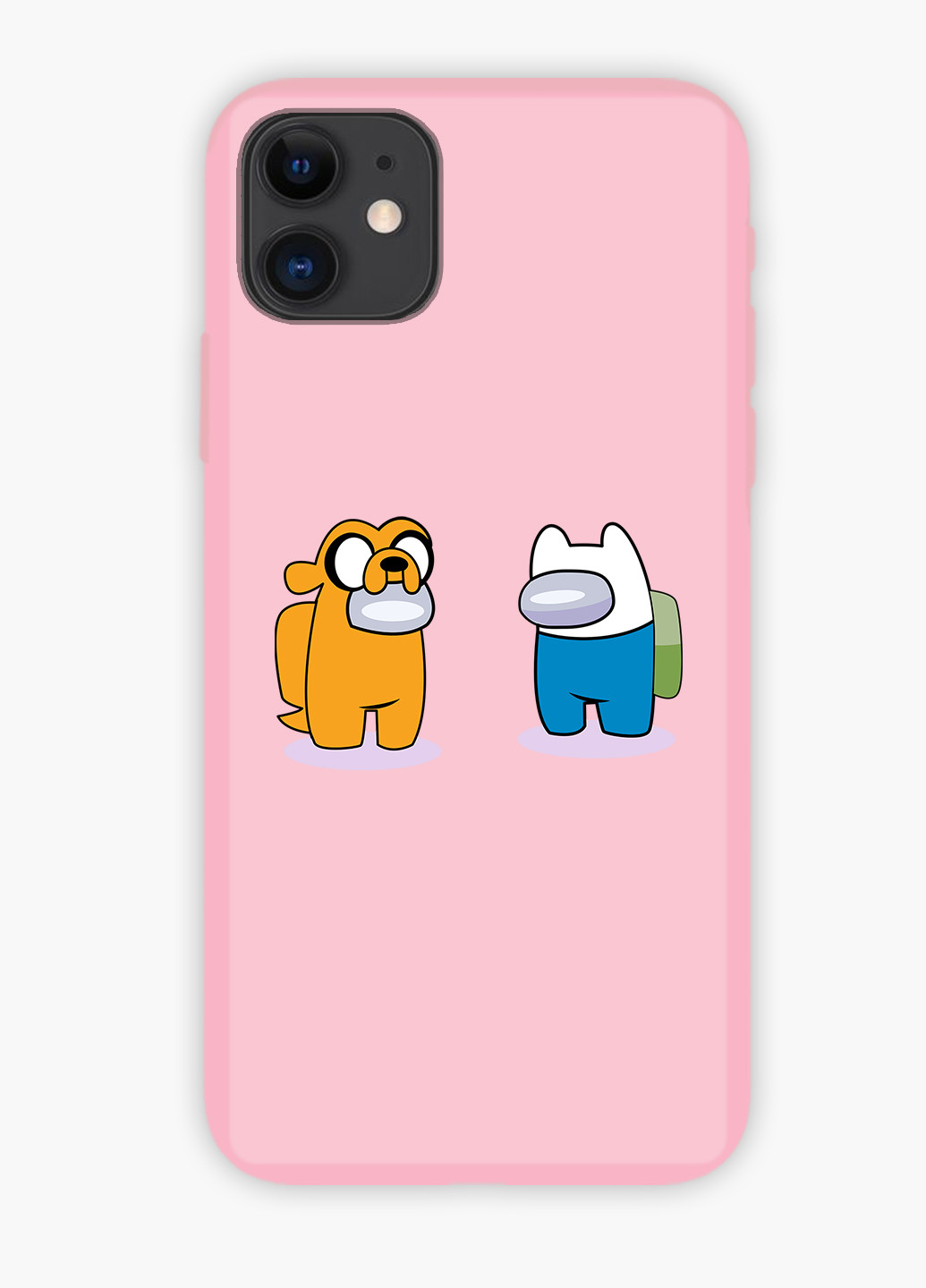Чехол силиконовый Apple Iphone 6 Амонг Ас Время приключений Фин и Джейк (Among Us Adventure Time Finn & Jake) (6937-2414) MobiPrint (219566388)