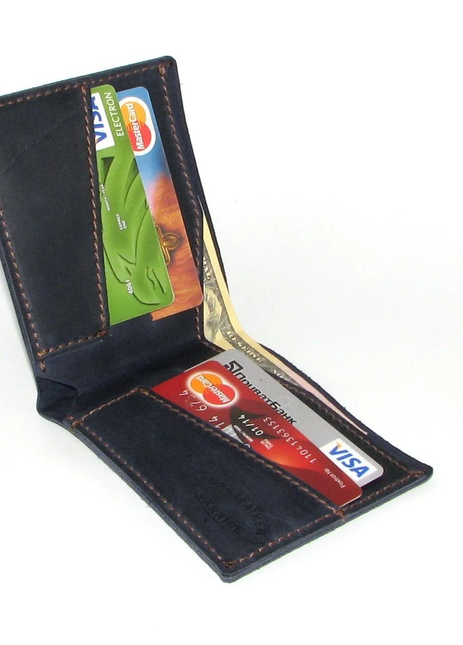 Портмоне темно-синее DNK Leather (253933271)