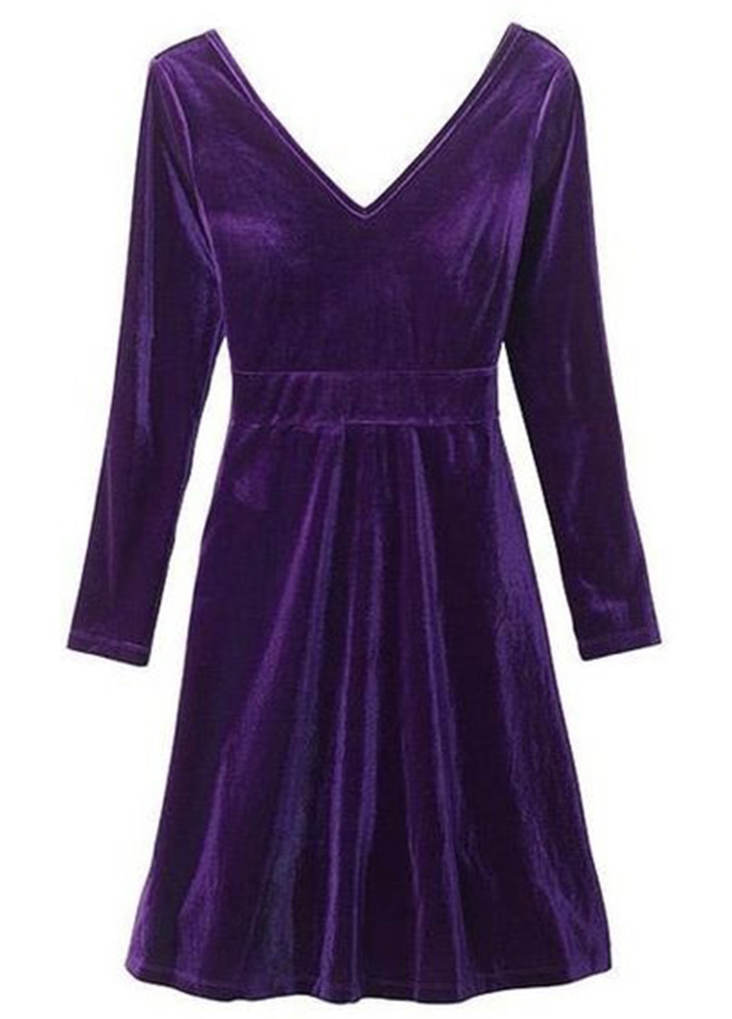 Фиолетовое коктейльное платье клеш Signature Collection однотонное