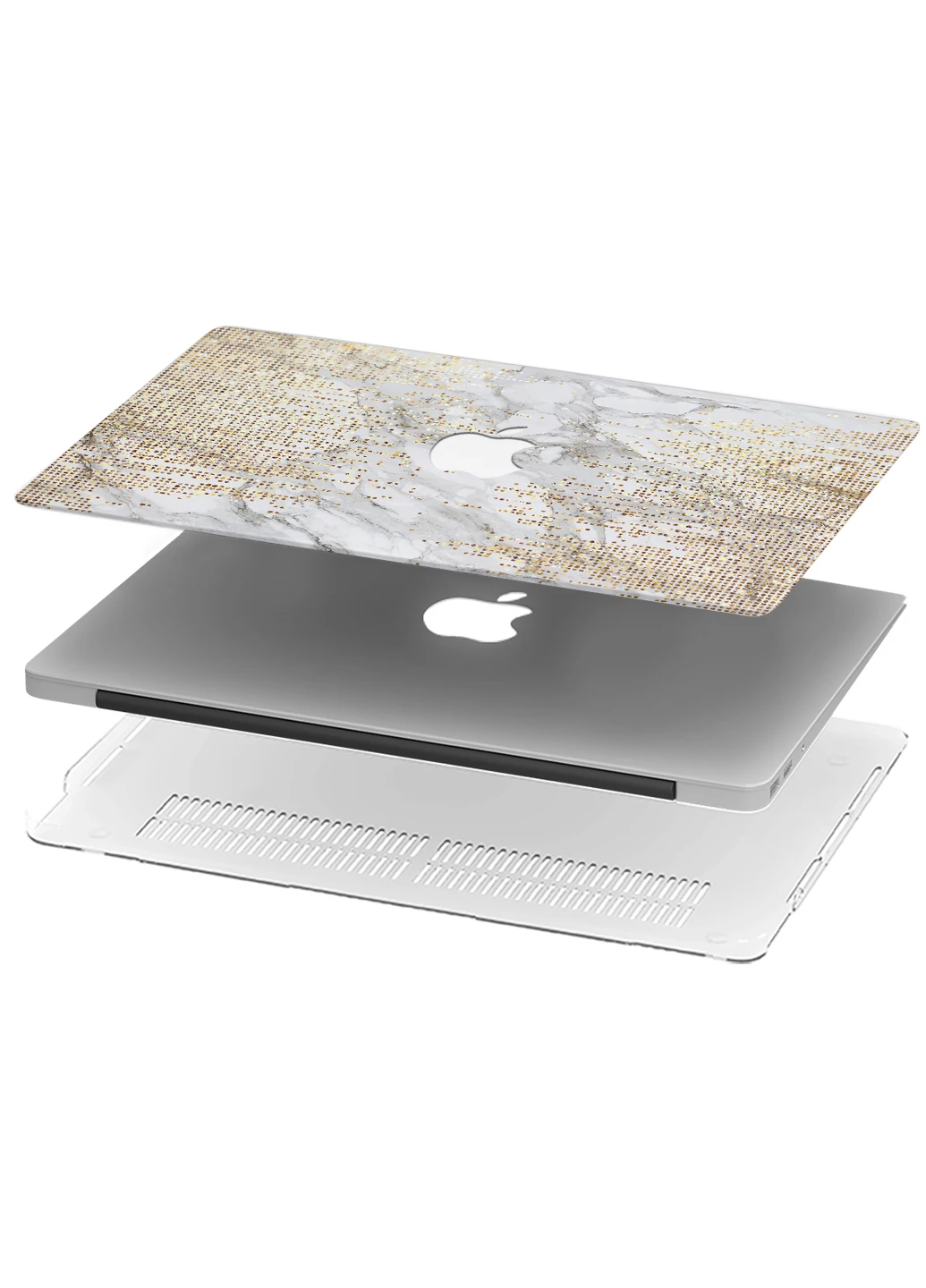Чехол пластиковый для Apple MacBook Air 13 A1466 / A1369 Золотые точки (Golden Dots) (6351-1889) MobiPrint (218505437)