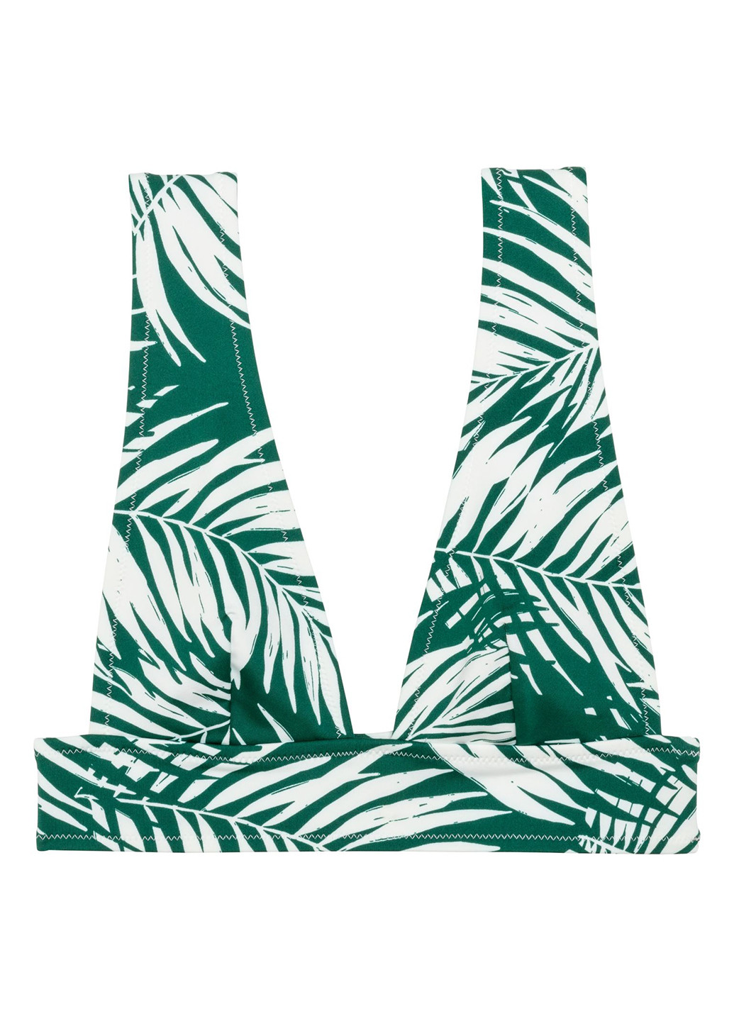Купальний ліф H&M топ квітковий зелений пляжний поліамід