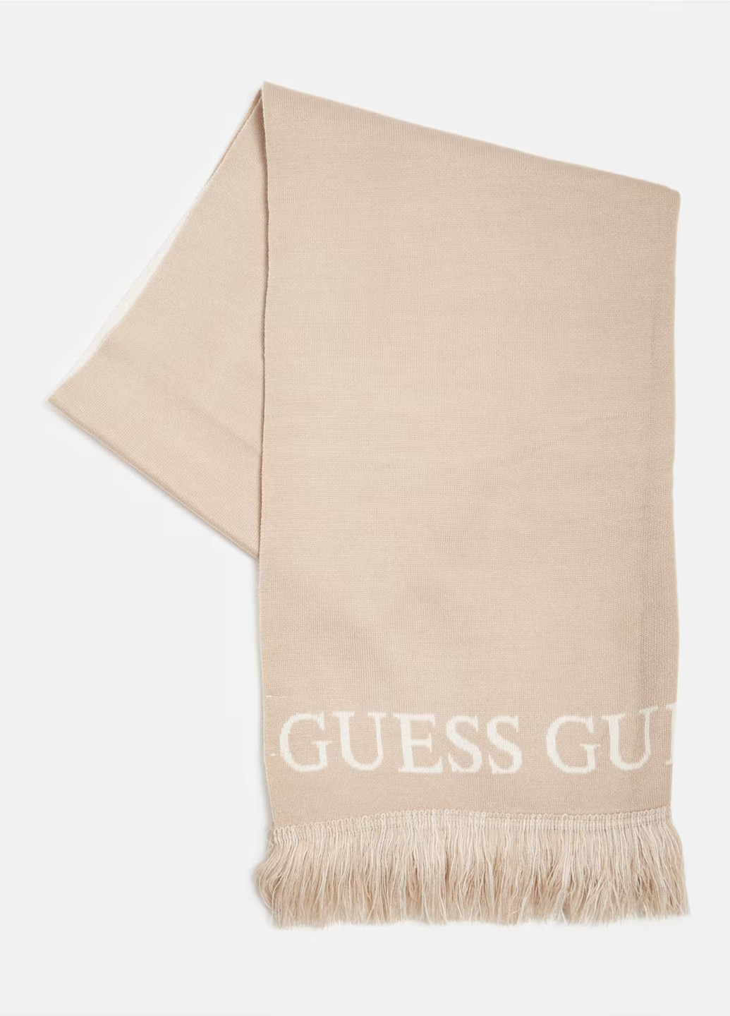 Бежевый зимний комплект (шапка, шарф) Guess