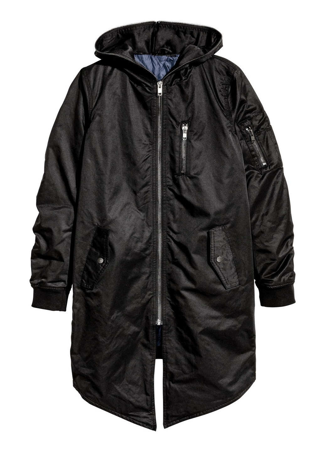 Черная демисезонная куртка H&M